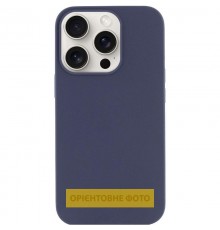 Чохол Silicone Case (AA) NO LOGO with MagSafe для Apple iPhone 17 Air (6.5") Темно-синій / Midnight blue