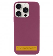Чохол Silicone Case (AA) NO LOGO with MagSafe для Apple iPhone 17 Pro Max (6.9") Бордовий / Plum