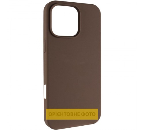 Чохол Silicone Case (AA) NO LOGO with MagSafe для Apple iPhone 17 Pro Max (6.9") Коричневий / Brown