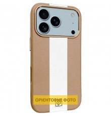 Шкіряний чохол Rally with MagSafe для Apple iPhone 17 (6.3") Beige / White