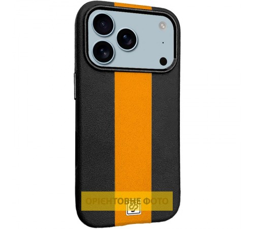 Шкіряний чохол Rally with MagSafe для Apple iPhone 17 Air (6.5") Black / Orange Шкіряний чохол Rally with MagSafe для Apple iPhone 17 Air (6.5") Black / Orange