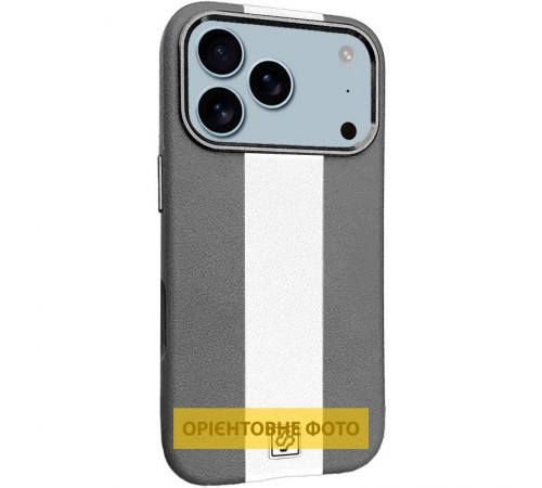 Шкіряний чохол Rally with MagSafe для Apple iPhone 17 Air (6.5") Grey / White