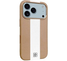 Шкіряний чохол Rally with MagSafe для Apple iPhone 17 Pro (6.3") Beige / White