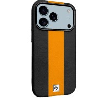 Шкіряний чохол Rally with MagSafe для Apple iPhone 17 Pro (6.3") Black / Orange