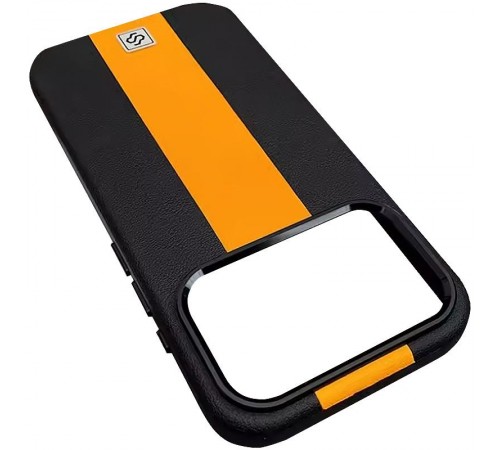Шкіряний чохол Rally with MagSafe для Apple iPhone 17 Pro (6.3") Black / Orange Шкіряний чохол Rally with MagSafe для Apple iPhone 17 Pro (6.3") Black / Orange