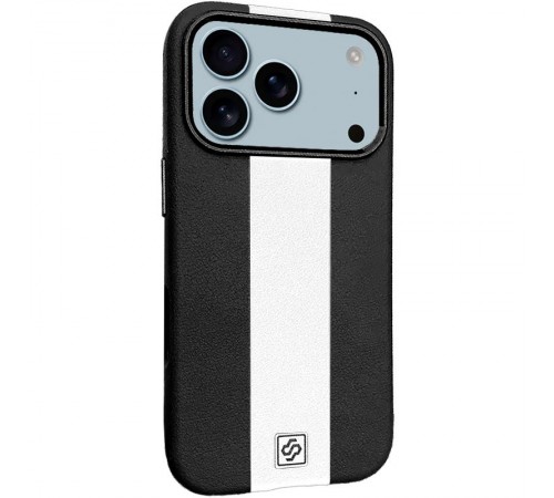 Шкіряний чохол Rally with MagSafe для Apple iPhone 17 Pro (6.3") Black / White Шкіряний чохол Rally with MagSafe для Apple iPhone 17 Pro (6.3") Black / White