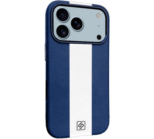 Шкіряний чохол Rally with MagSafe для Apple iPhone 17 Pro (6.3") Blue / White Шкіряний чохол Rally with MagSafe для Apple iPhone 17 Pro (6.3") Blue / White