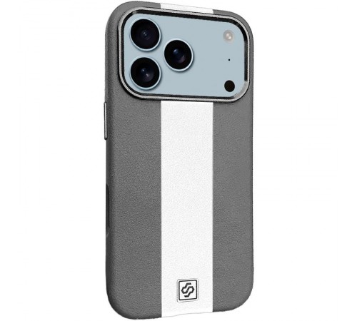 Шкіряний чохол Rally with MagSafe для Apple iPhone 17 Pro (6.3") Grey / White Шкіряний чохол Rally with MagSafe для Apple iPhone 17 Pro (6.3") Grey / White