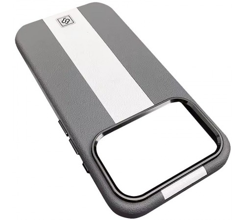 Шкіряний чохол Rally with MagSafe для Apple iPhone 17 Pro (6.3") Grey / White Шкіряний чохол Rally with MagSafe для Apple iPhone 17 Pro (6.3") Grey / White