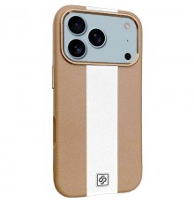 Шкіряний чохол Rally with MagSafe для Apple iPhone 17 Pro Max (6.9") Beige / White