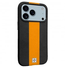 Шкіряний чохол Rally with MagSafe для Apple iPhone 17 Pro Max (6.9") Black / Orange
