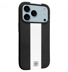 Шкіряний чохол Rally with MagSafe для Apple iPhone 17 Pro Max (6.9") Black / White