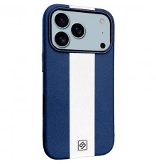 Шкіряний чохол Rally with MagSafe для Apple iPhone 17 Pro Max (6.9") Blue / White