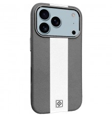 Шкіряний чохол Rally with MagSafe для Apple iPhone 17 Pro Max (6.9") Grey / White