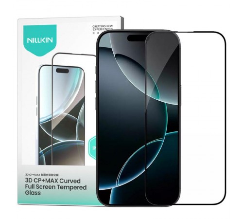 Захисне скло Nillkin (CP+ max 3D) (full glue) для Apple iPhone 16 (6.1") Чорний