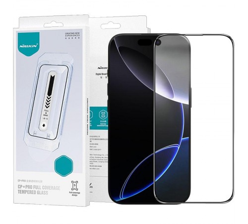 Захисне скло Nillkin (CP+PRO) для Apple iPhone 16 (6.1") (+ аппликатор) Чорний