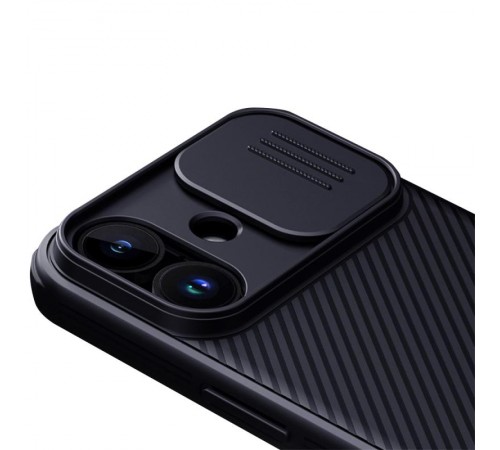 Карбонова накладка Nillkin CamShield Pro Magnetic для Apple iPhone 17 (6.3") Black Карбонова накладка Nillkin CamShield Pro Magnetic для Apple iPhone 17 (6.3") Black
