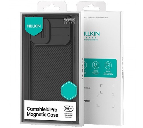 Карбонова накладка Nillkin CamShield Pro Magnetic для Apple iPhone 17 (6.3") Black Карбонова накладка Nillkin CamShield Pro Magnetic для Apple iPhone 17 (6.3") Black