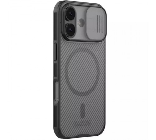 Карбонова накладка Nillkin CamShield Pro Magnetic для Apple iPhone 17 (6.3") Transparent black Карбонова накладка Nillkin CamShield Pro Magnetic для Apple iPhone 17 (6.3") Transparent black