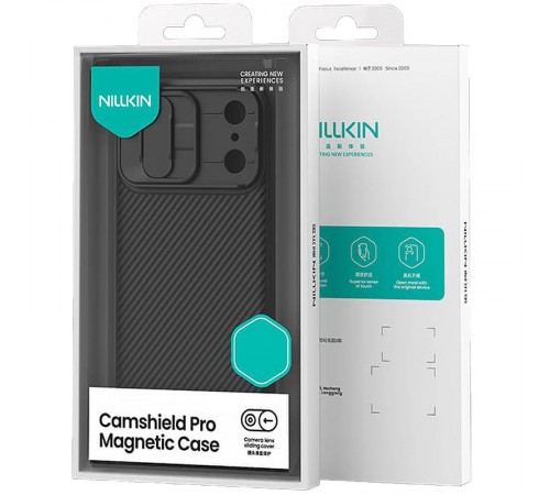 Карбонова накладка Nillkin CamShield Pro Magnetic для Apple iPhone 17 Pro (6.3") Black Карбонова накладка Nillkin CamShield Pro Magnetic для Apple iPhone 17 Pro (6.3") Black