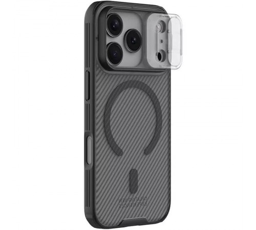 Карбонова накладка Nillkin CamShield Pro Magnetic для Apple iPhone 17 Pro (6.3") Transparent black Карбонова накладка Nillkin CamShield Pro Magnetic для Apple iPhone 17 Pro (6.3") Transparent black