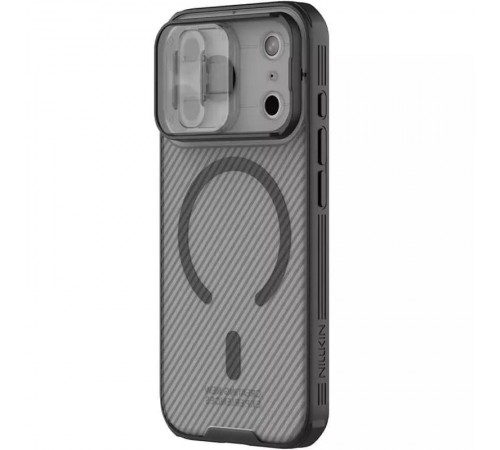 Карбонова накладка Nillkin CamShield Pro Magnetic для Apple iPhone 17 Pro (6.3") Transparent black Карбонова накладка Nillkin CamShield Pro Magnetic для Apple iPhone 17 Pro (6.3") Transparent black