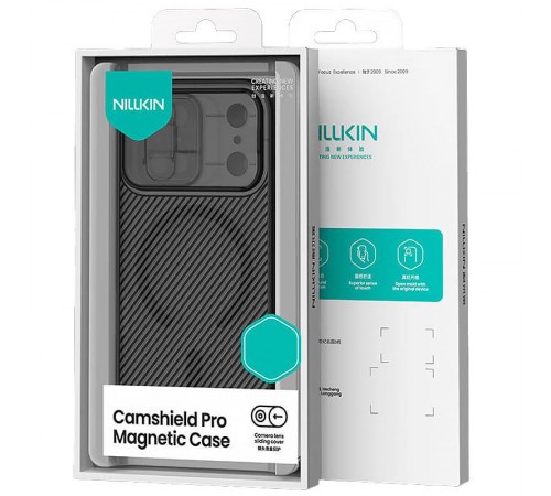 Карбонова накладка Nillkin CamShield Pro Magnetic для Apple iPhone 17 Pro (6.3") Transparent black Карбонова накладка Nillkin CamShield Pro Magnetic для Apple iPhone 17 Pro (6.3") Transparent black