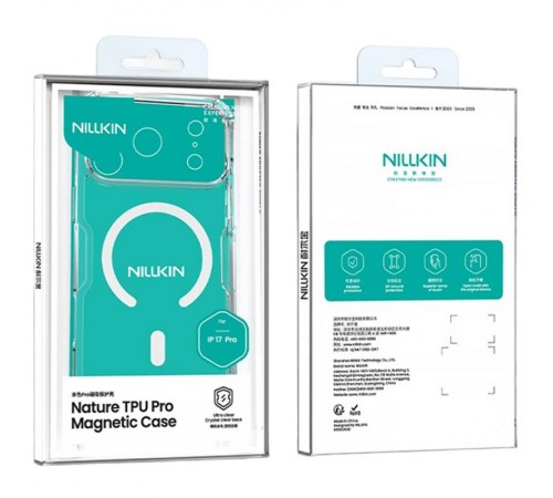 TPU чохол Nillkin Nature Pro Magnetic для Apple iPhone 17 Pro (6.3") Безбарвний (прозорий)