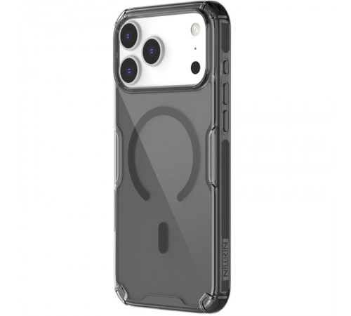 TPU чохол Nillkin Nature Pro Magnetic для Apple iPhone 17 Pro (6.3") Чорний (прозорий)