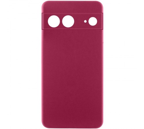 Чохол Silicone Cover Ummi Lakshmi Full Camera (AA) для Google Pixel 7 Бордовий / Marsala