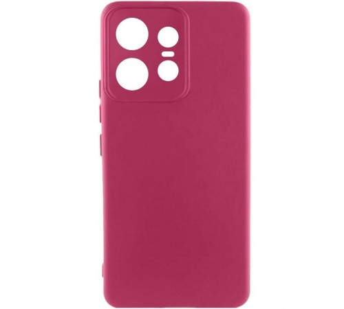 Чохол Silicone Cover Ummi Lakshmi Full Camera (AA) для Motorola Edge 50 Pro Бордовий / Marsala
