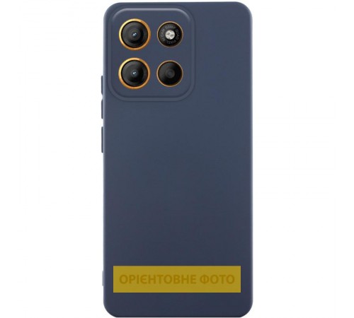 Чохол Silicone Cover Ummi Lakshmi Full Camera (AA) для Motorola Moto G35 Синій / Midnight Blue