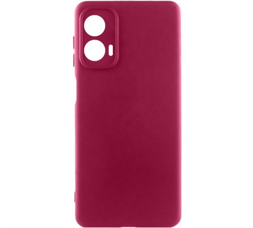 Чохол Silicone Cover Ummi Lakshmi Full Camera (AA) для Motorola Moto G85 Бордовий / Marsala