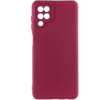 Чохол Silicone Cover Ummi Lakshmi Full Camera (AA) для Samsung Galaxy A12 Бордовий / Marsala