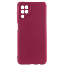 Чохол Silicone Cover Ummi Lakshmi Full Camera (AA) для Samsung Galaxy A12 Бордовий / Marsala