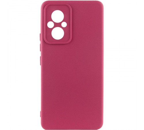 Чохол Silicone Cover Ummi Lakshmi Full Camera (AA) для Xiaomi Poco M5 Бордовий / Marsala