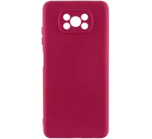 Чохол Silicone Cover Ummi Lakshmi Full Camera (AA) для Xiaomi Poco X3 NFC / Poco X3 Pro Бордовий / Marsala