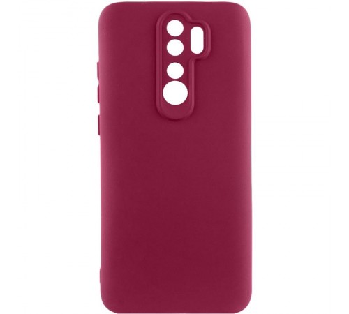 Чохол Silicone Cover Ummi Lakshmi Full Camera (AA) для Xiaomi Redmi Note 8 Pro Бордовий / Marsala