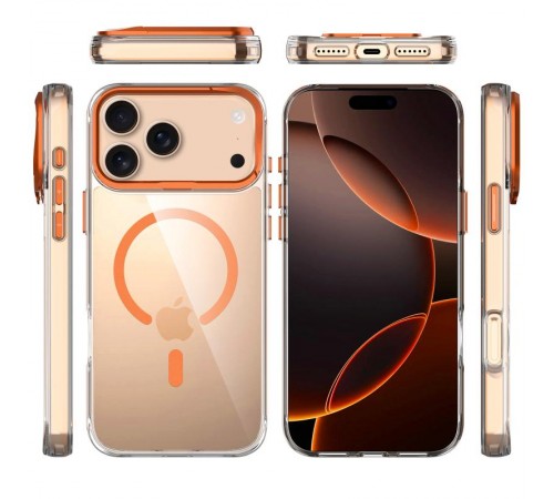 Чохол TPU Space Case Apex with MagSafe для Apple iPhone 17 Pro Max (6.9") Papaya