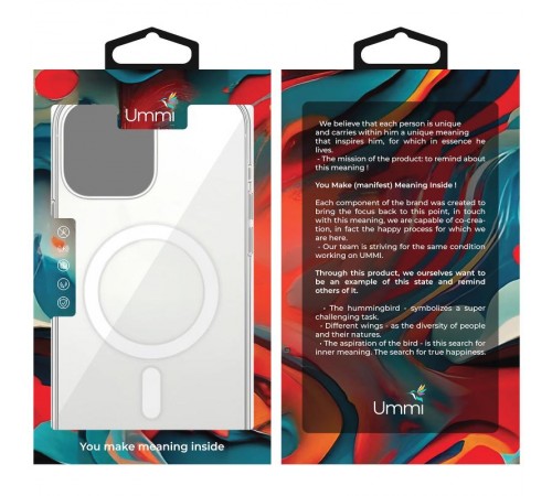 Чохол Ummi transparent with MagSafe для Apple iPhone 16 Pro (6.3") Clear
