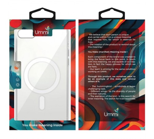 Чохол Ummi transparent with MagSafe для Apple iPhone 16e (6.1") Clear