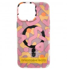 TPU чохол Pastel Chaos with MagSafe для Apple iPhone 16 (6.1") Pink