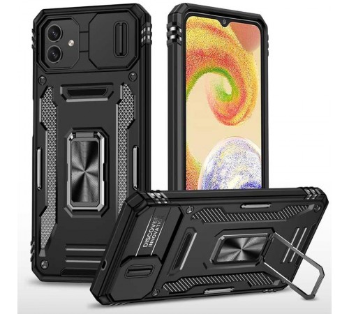 Ударостійкий чохол Camshield Army Ring для Samsung Galaxy A07 Чорний / Black