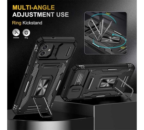 Ударостійкий чохол Camshield Army Ring для Samsung Galaxy A07 Чорний / Black