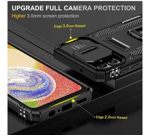 Ударостійкий чохол Camshield Army Ring для Samsung Galaxy A07 Чорний / Black