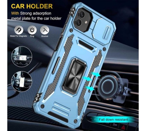 Ударостійкий чохол Camshield Army Ring для Samsung Galaxy A07 Блакитний / Light Blue