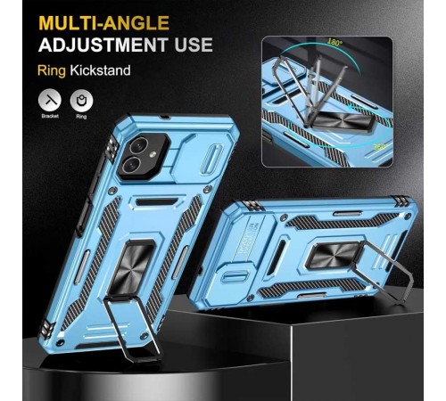 Ударостійкий чохол Camshield Army Ring для Samsung Galaxy A07 Блакитний / Light Blue