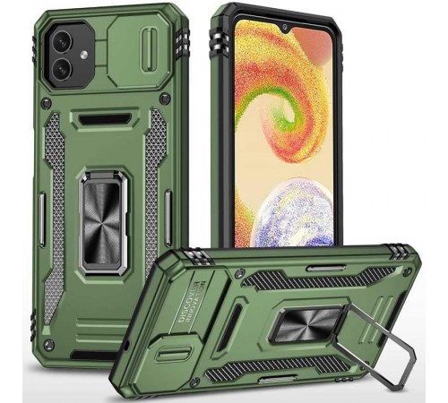 Ударостійкий чохол Camshield Army Ring для Samsung Galaxy A07 Оливковий / Army Green