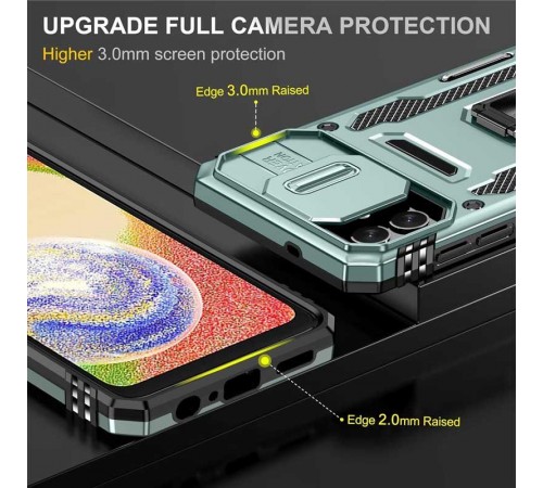 Ударостійкий чохол Camshield Army Ring для Samsung Galaxy A07 Зелений / Light Green