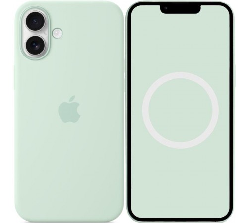 Чохол Silicone case (AAA) with Magsafe and Animation (button) для Apple iPhone 16 Plus (6.7") Aquamarine Чохол Silicone case (AAA) with Magsafe and Animation (button) для Apple iPhone 16 Plus (6.7") Aquamarine